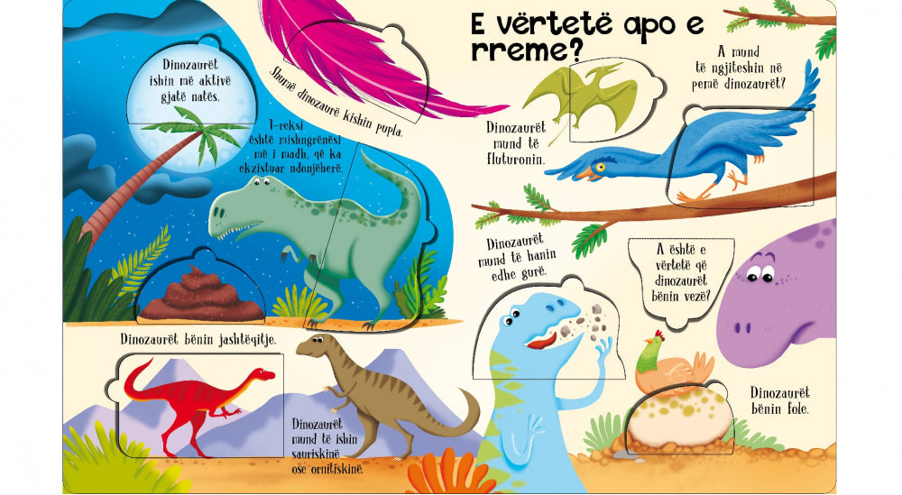 Libri im i parë me pyetje dhe përgjigje për Dinozaurët - LibraMagjik.ch